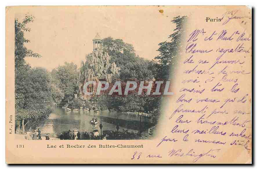 CPA Paris Lac et Rocher des Buttes Chaumont 