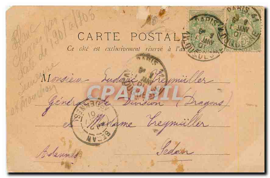 CPA Paris Lac et Rocher des Buttes Chaumont  — Rückseite
