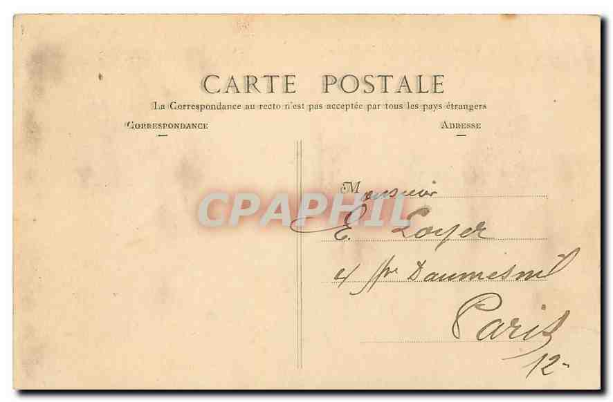 CPA Paris Buttes Chaumont Allee conduisant au Belvedere  — Rückseite