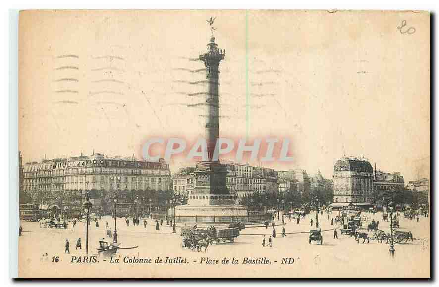 CPA Paris La Colonne de Juillet Place de la Bastille 