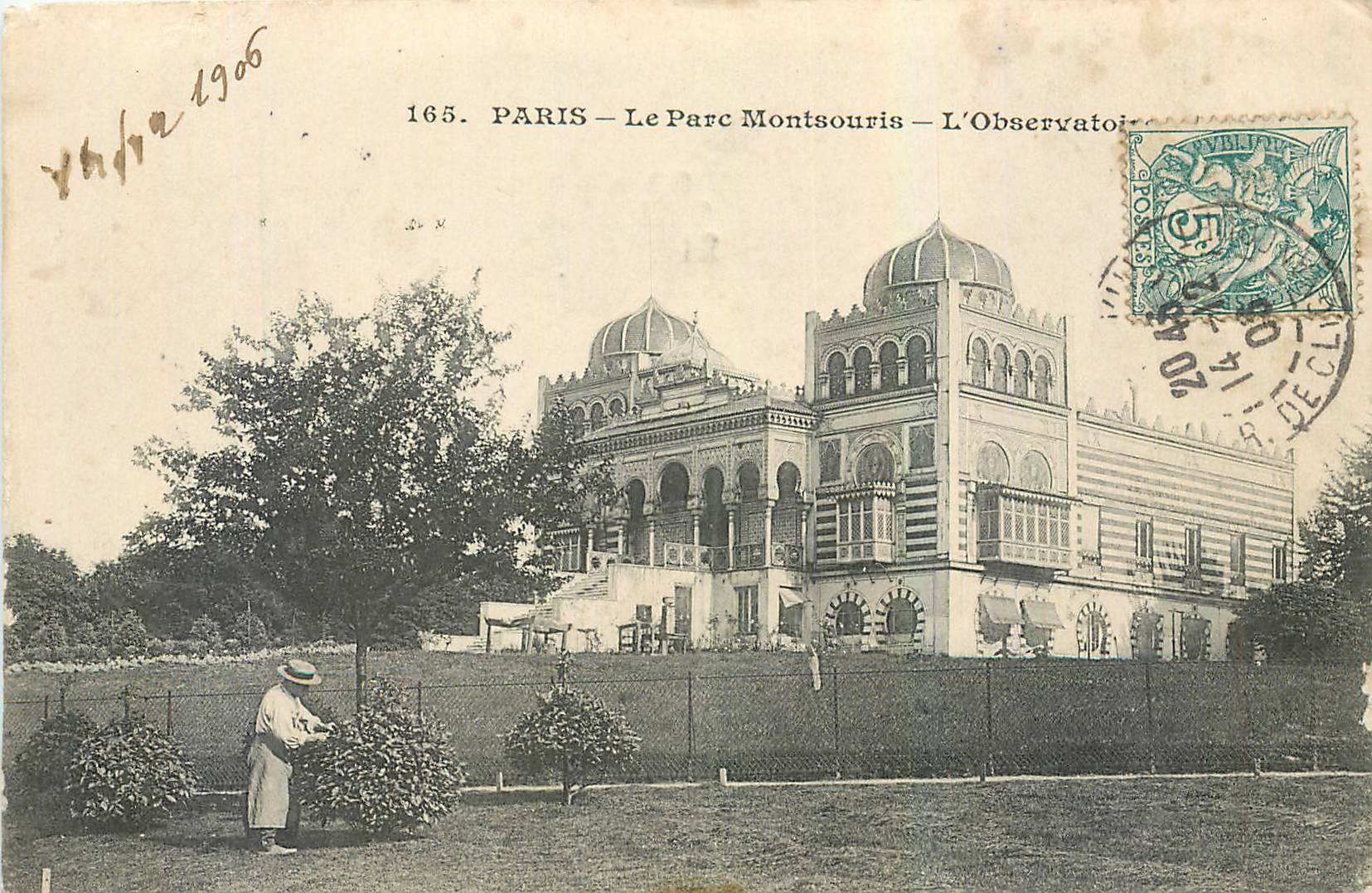 CPA Paris Le Parc Montsouris l'Observatoire 