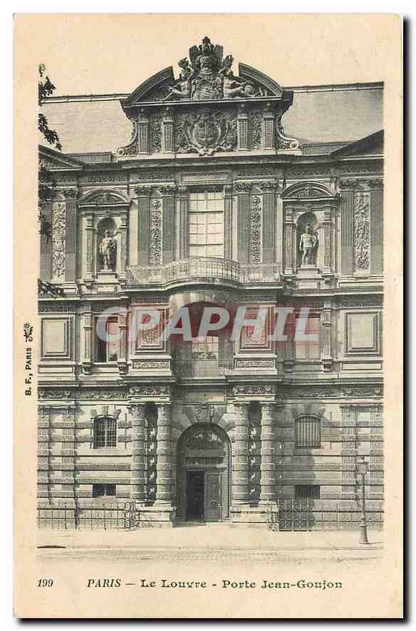 CPA Paris Le Louvre Porte Jean Goujon 