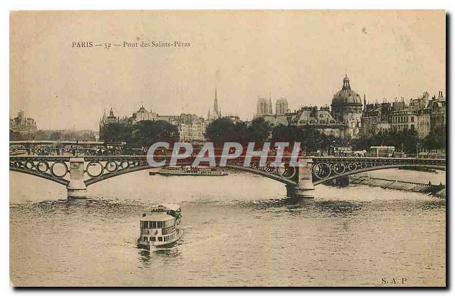 CPA Paris Pont des Saints Peres 