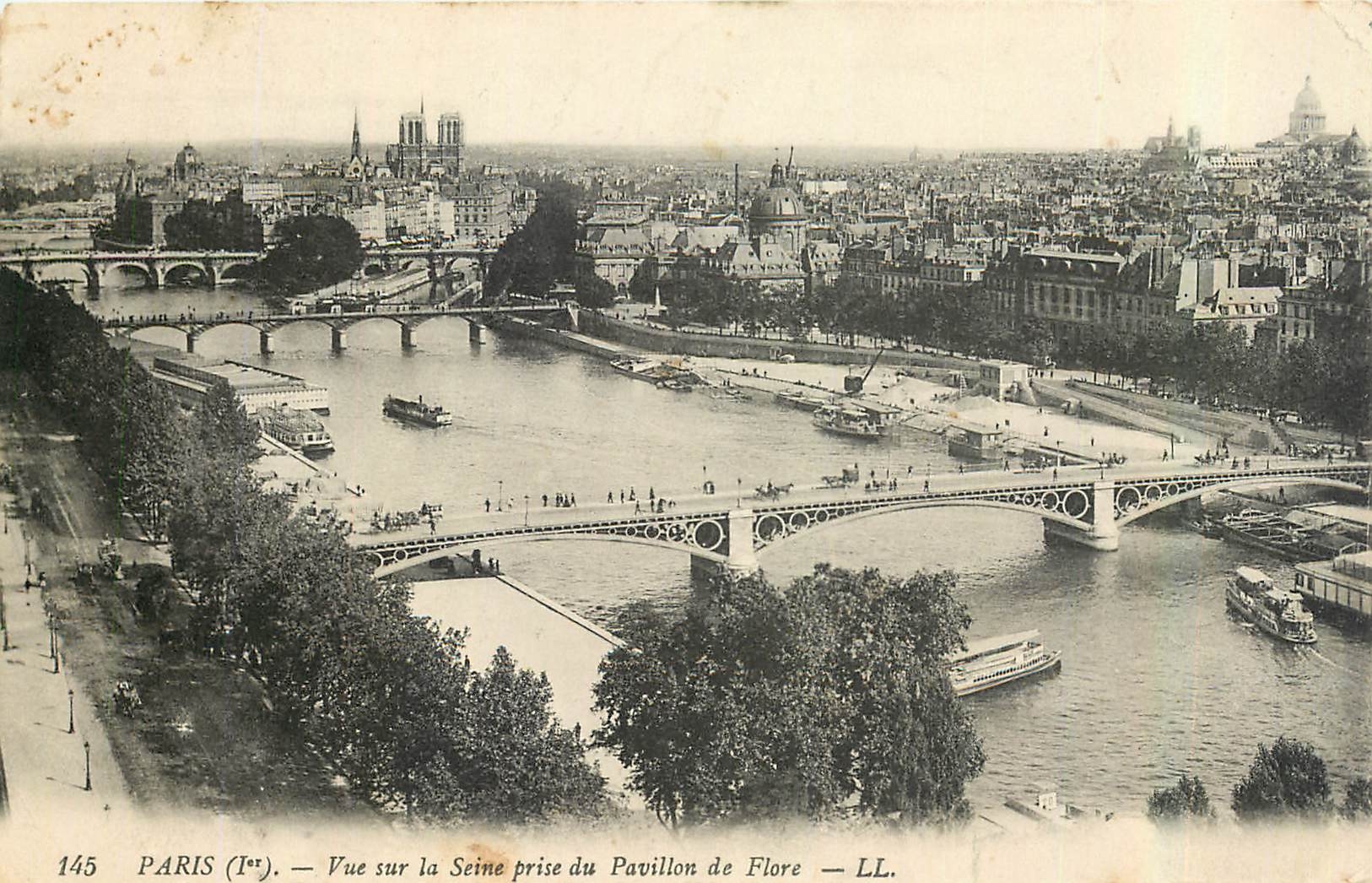 CPA Paris Vue sur la Seine prise du Pavillon de Flore 