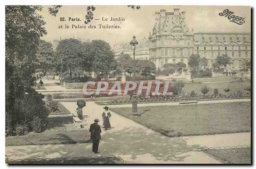 CPA Paris Le Jardin et le Palais des Tuileries 