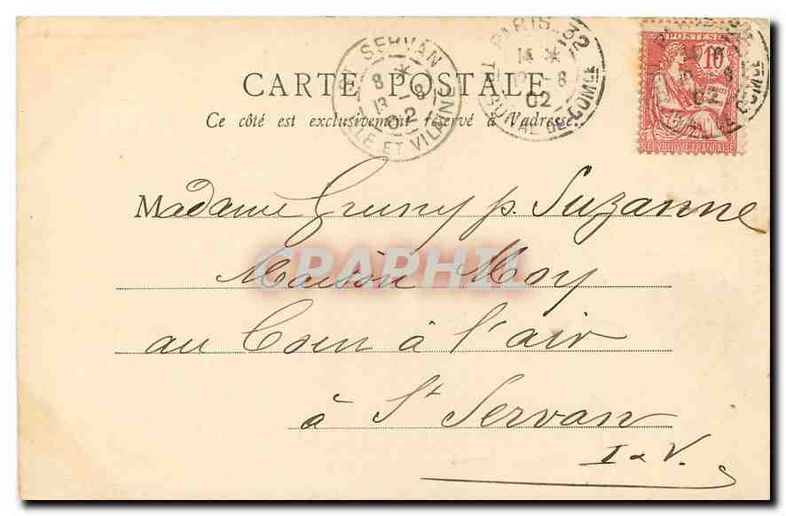 CPA Paris Quand Meme de Marcie  — Verso