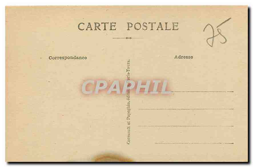 CPA Paris l'Avenue des Champs Elysees et les Chevaux de Marly Automobile — Rückseite