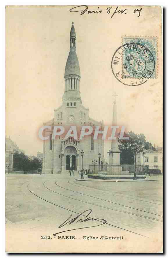CPA Paris Eglise d'Auteuil 