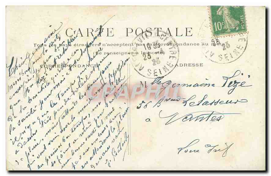 CPA Paris Palais Royal  — Verso