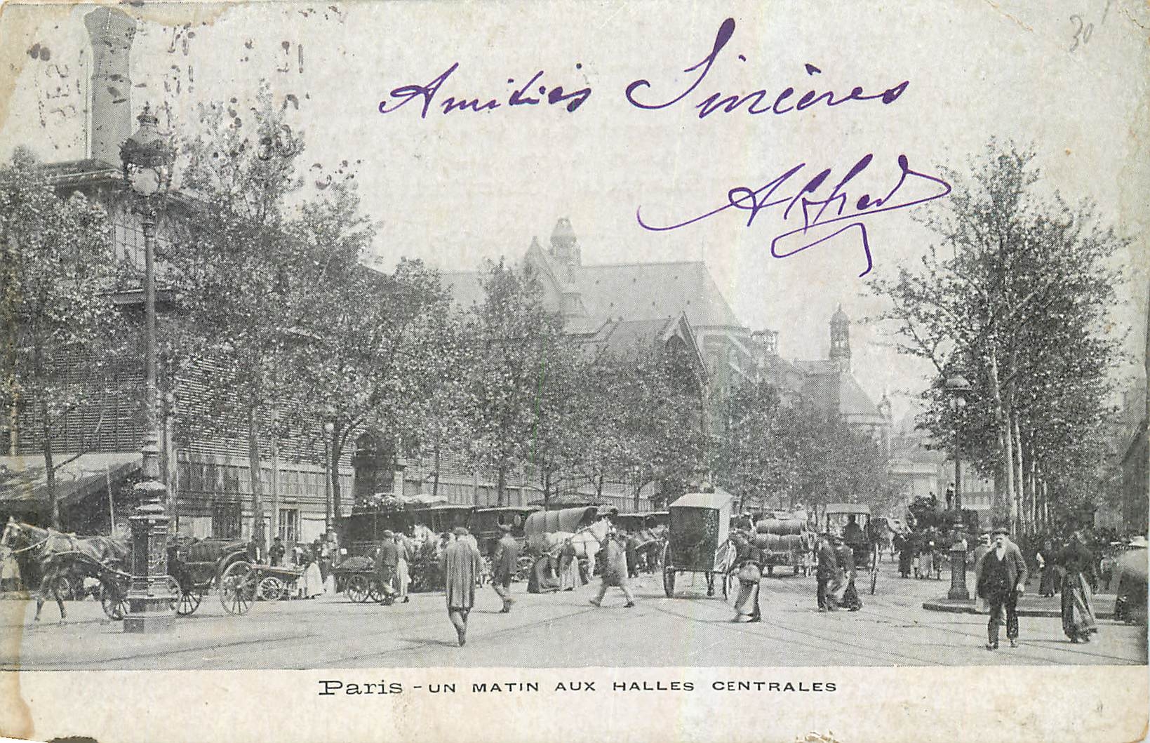 CPA Paris Un Matin aux halles centrales 