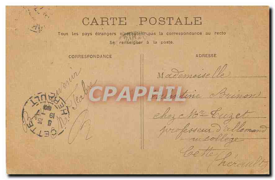 CPA Paris Le Grand Palais  — Verso
