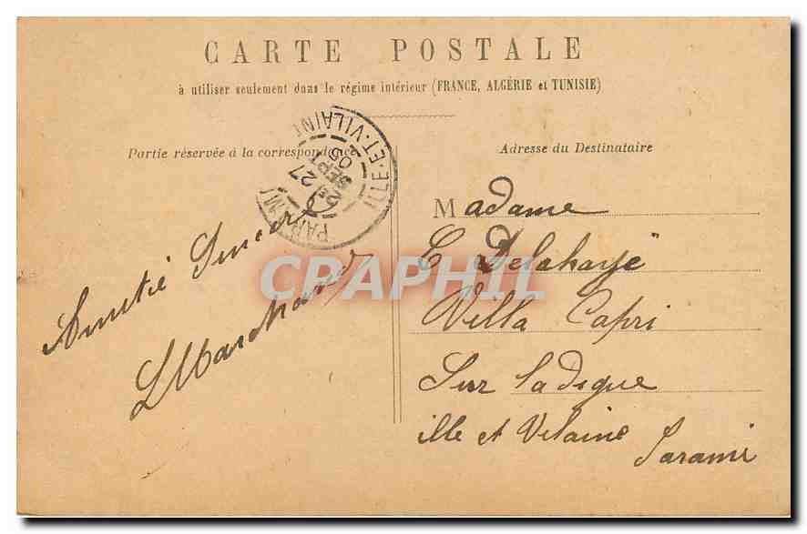 CPA Paris Le Lac du Bois de Boulgne  — Verso