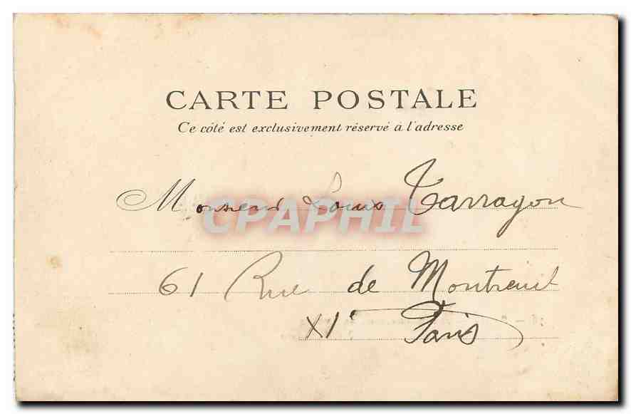 CPA Paris Arenes romaines rue monge  — Rückseite