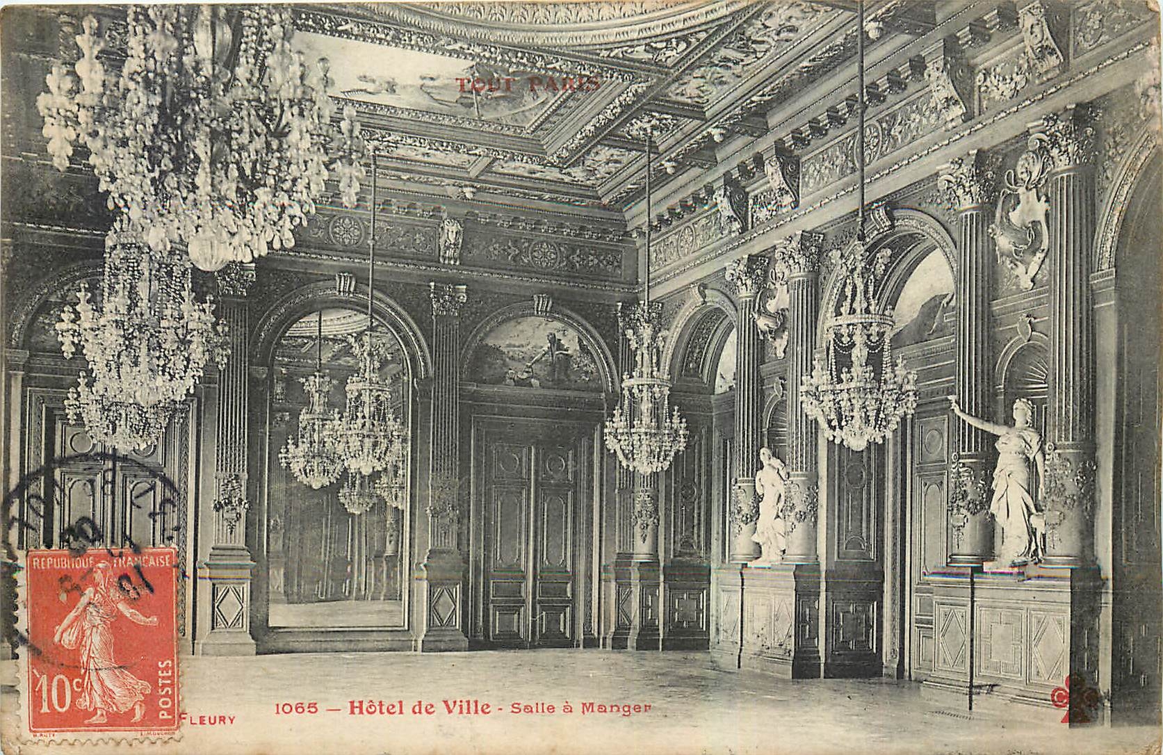 CPA Hotel de Ville Salle a Manger 