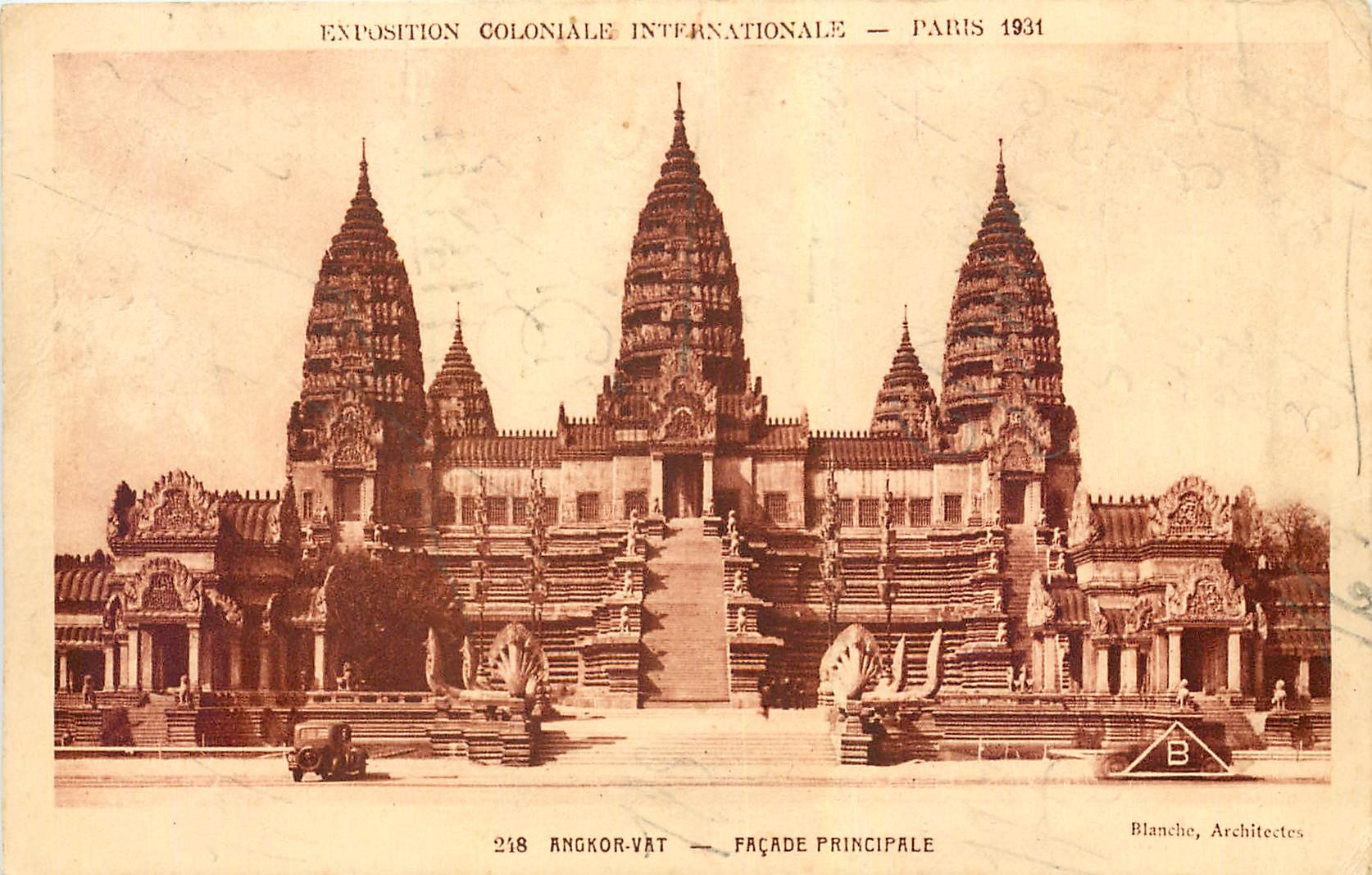 CPA Paris Angkor Vat Facade Principale Exposition coloniale internationale