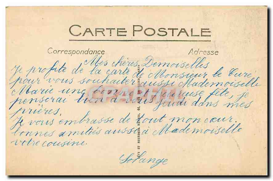 CPA Paris Notre Dame et le Monument de Charlemagne  — Rückseite