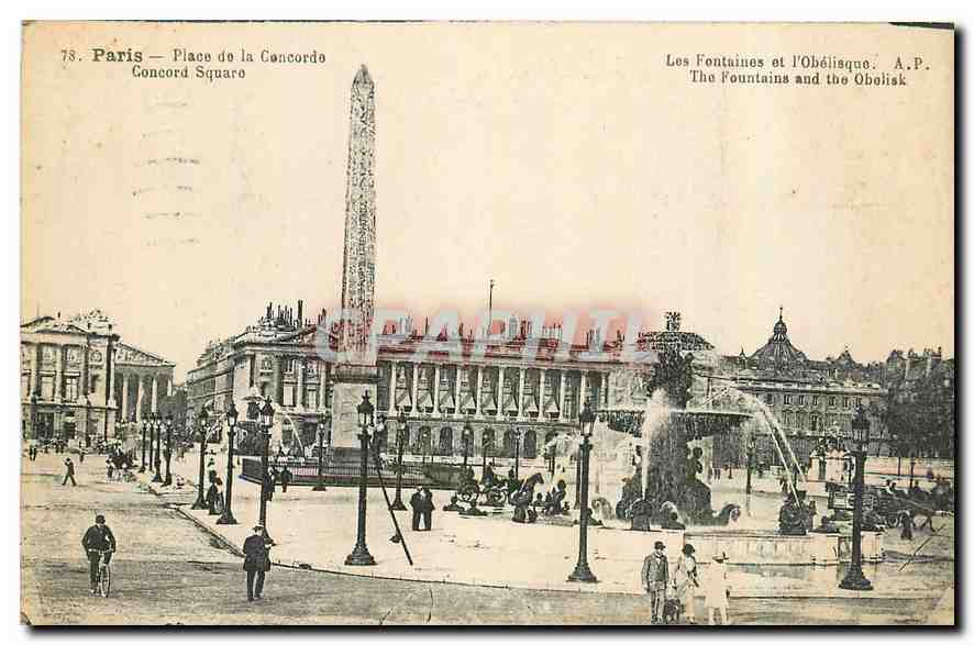 CPA Paris Place de la Concorde Les Fontaines 