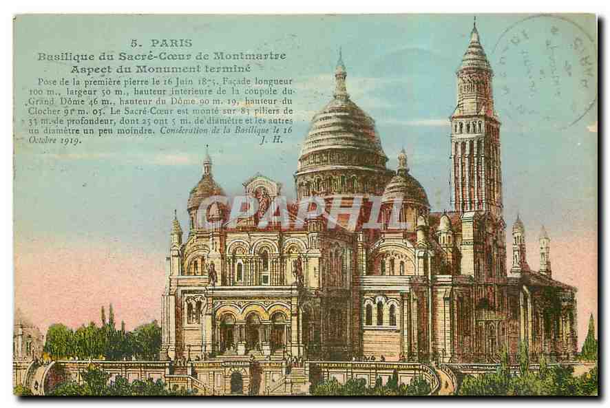 CPA Paris Basilique du Sacre Coeur de Montmartre Aspect du Monument termine 