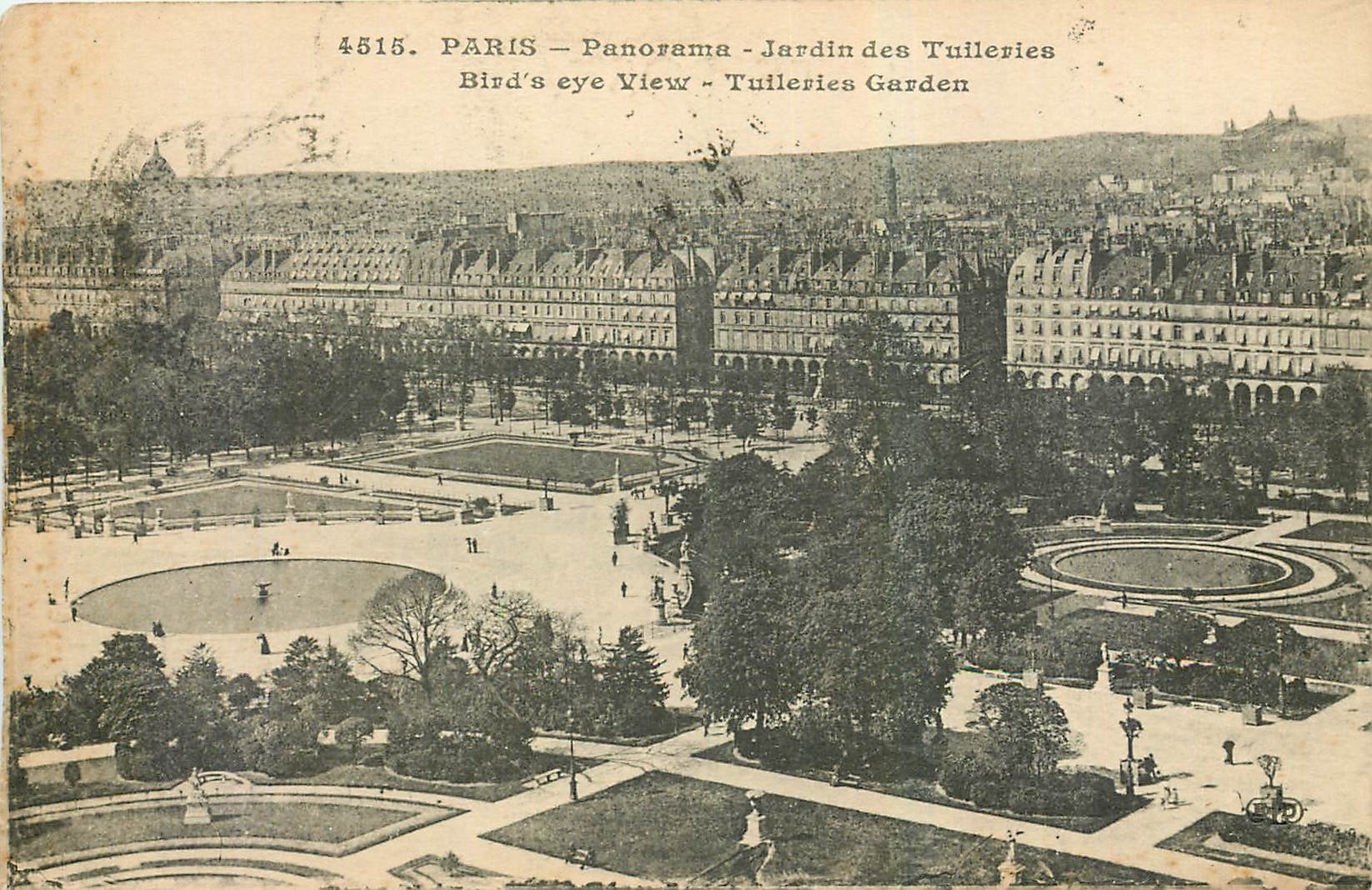 CPA Paris Panorama Jardin des Tuileries 