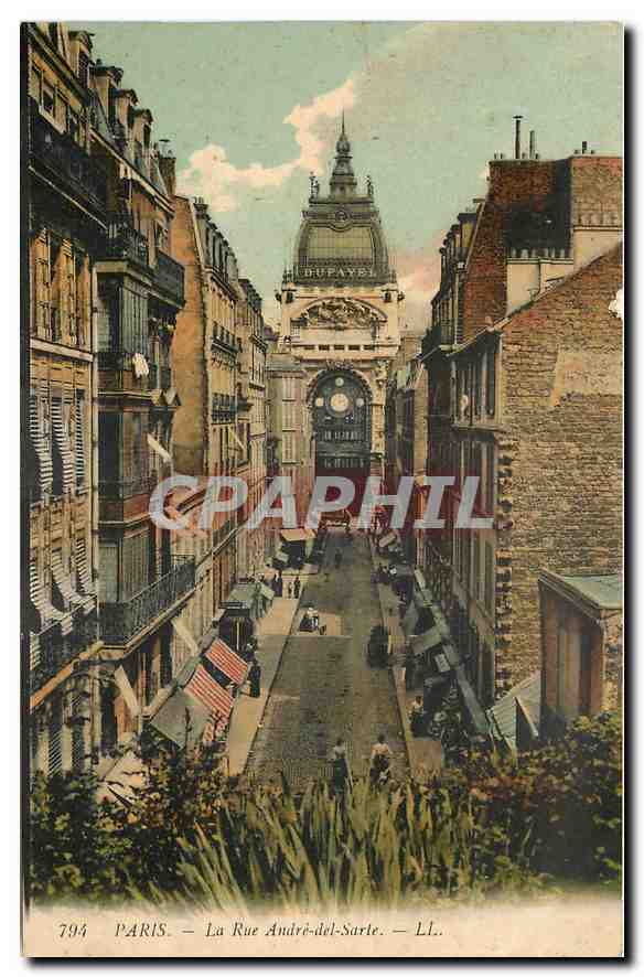 CPA Paris La Rue Andre del Sarle 