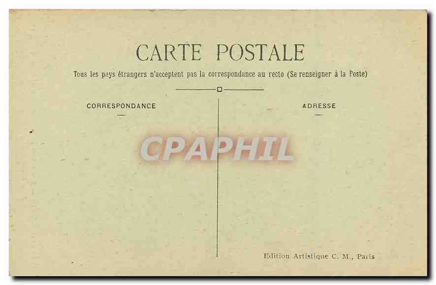 CPA Paris Bas relief de L'Arc de Triomphe de l'Etoile La Resistance  — Rückseite