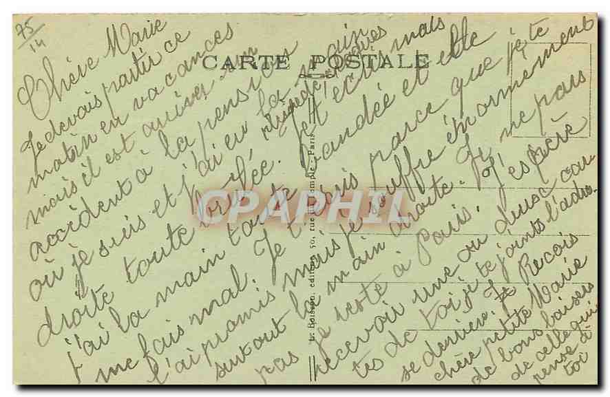 CPA Paris Montsouris Un Coin pittoresque  — Verso