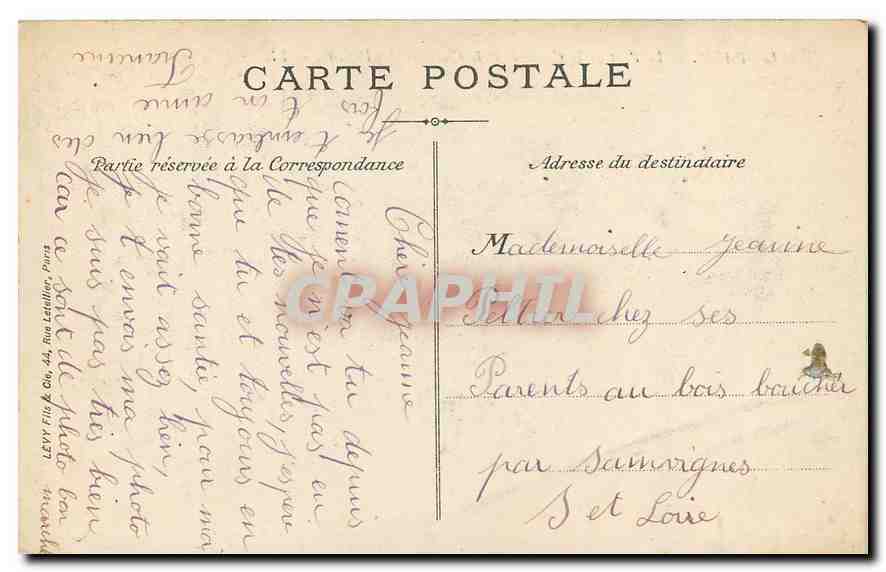 CPA Paris le Pont de la Concorde et la Chambre des Deputes  — Verso