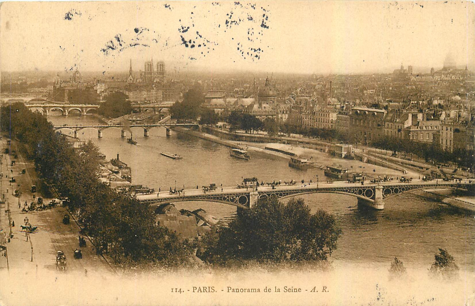 CPA Paris Panorama de la Seine 