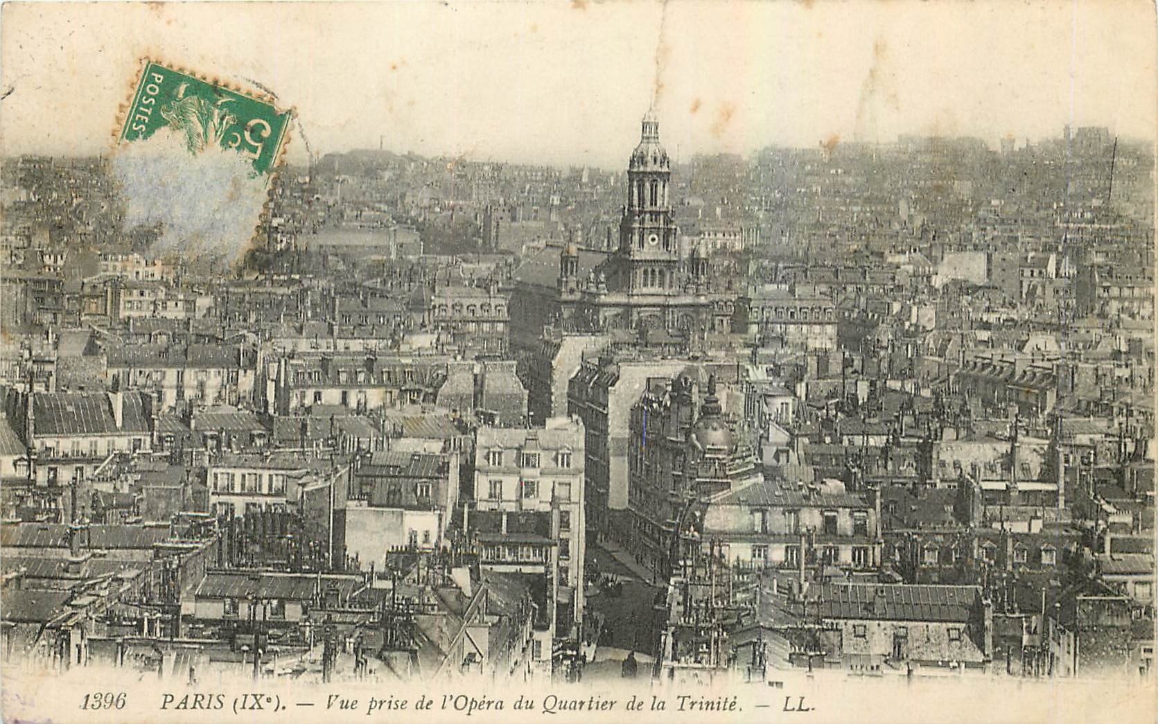 CPA Paris Vue prise de l'Opera du Quartier de la Trinite 