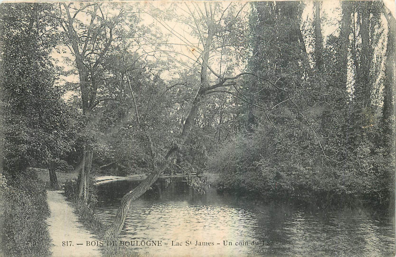CPA Bois de Boulogne Lac St James Un coin du Lac 