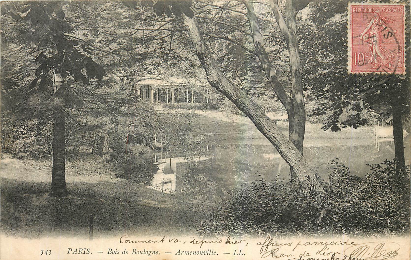 CPA Paris Bois de Boulogne Armenonville 