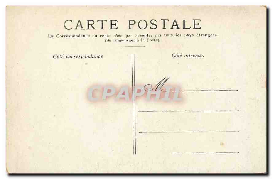CPA Paris La Conciergerie  — Verso