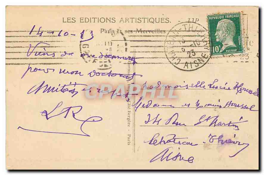 CPA Paris Notre Dame le Parvis et la Seine  — Verso
