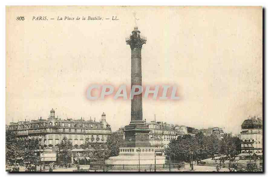 CPA Paris La Place de la Bastille 