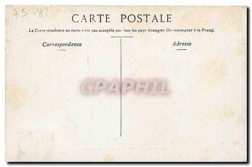 CPA Paris La Madeleine & Rue Royale  — Verso