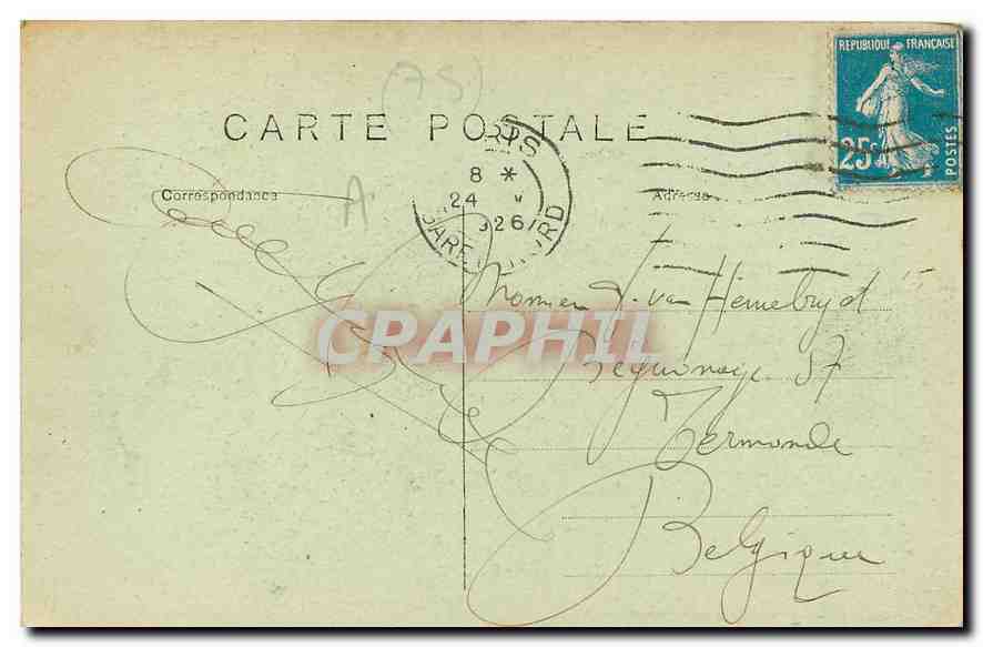 CPA Hotel des Invalides Le Dome  — Verso