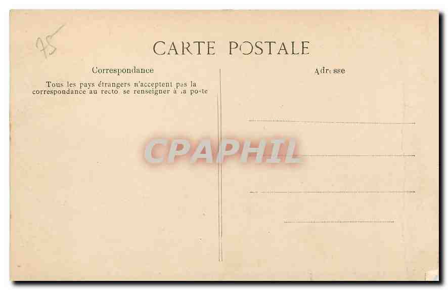 CPA Paris Gare du Nord et Boulevard Denain  — Rückseite