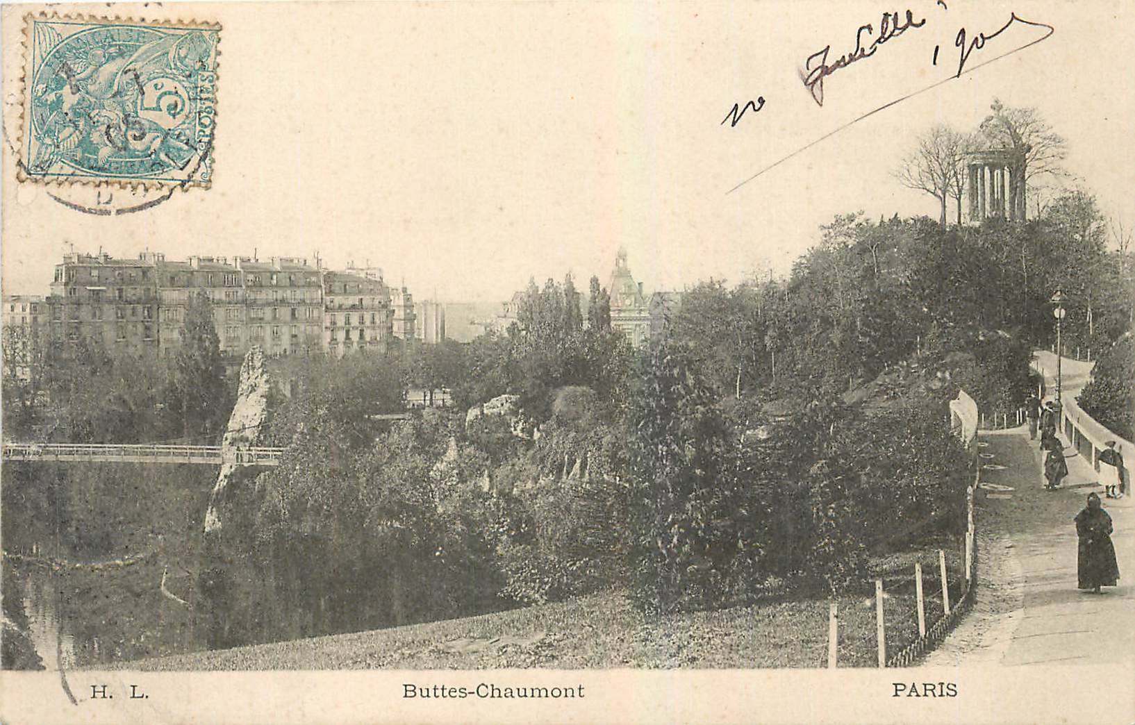 CPA Buttes Chaumont Paris 