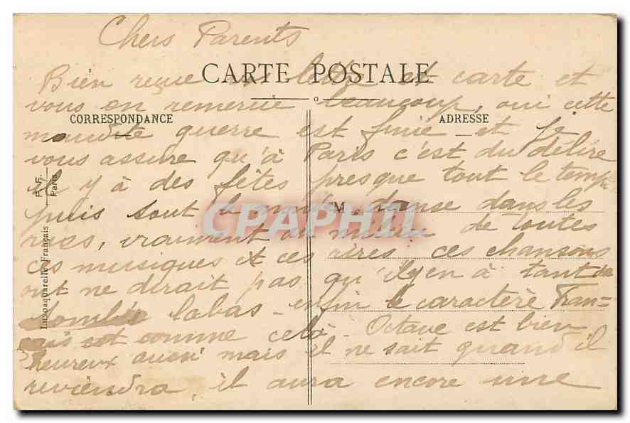 CPA Paris Le Pantheon St Etienne du Mont  — Rückseite