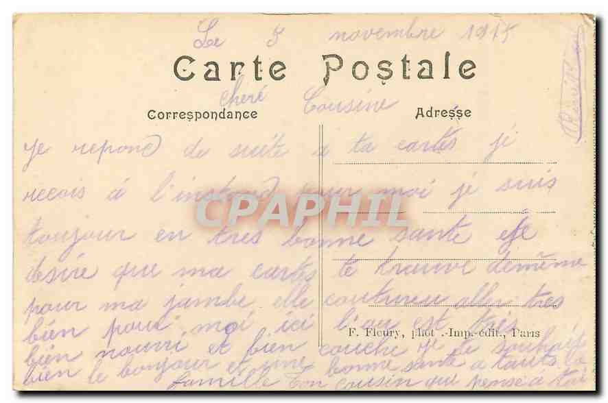 CPA Paris La Tour Saint Jacques  — Verso