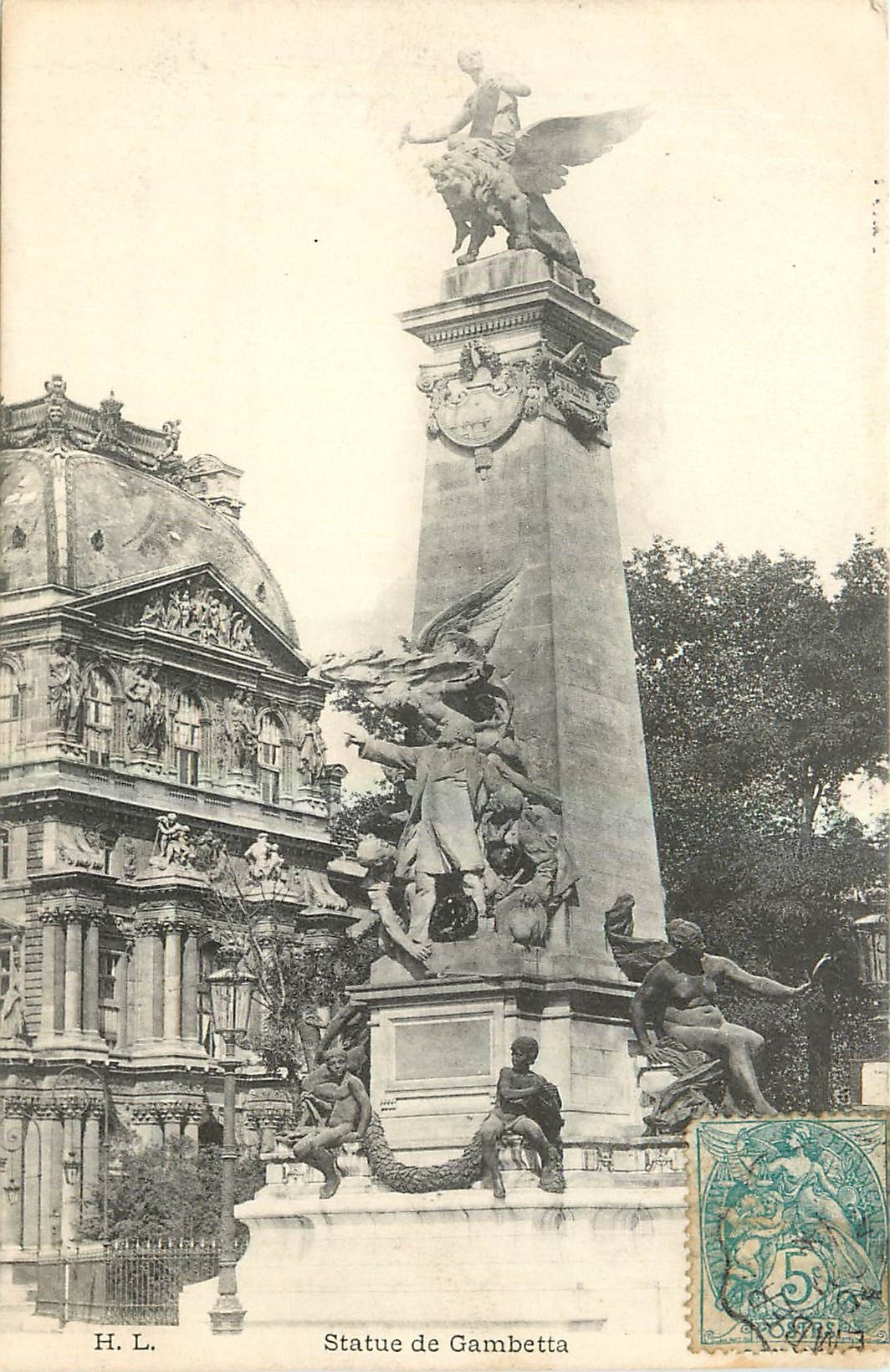 CPA Statue de Gambetta 