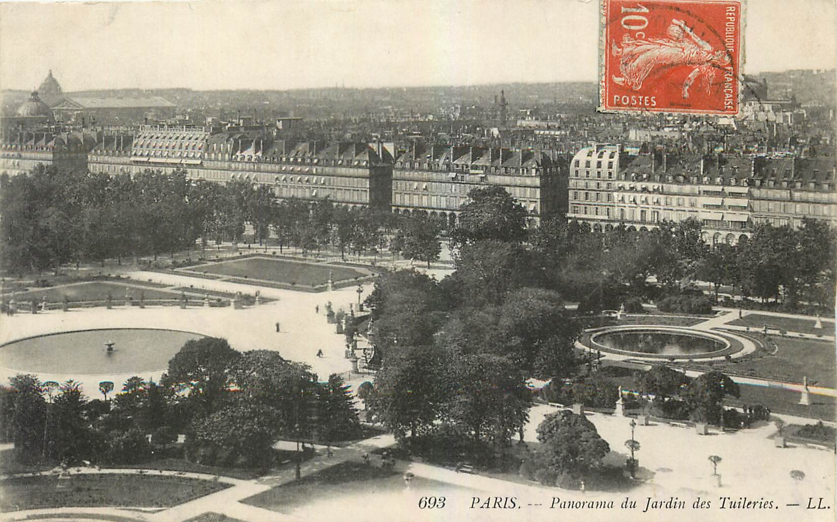 CPA Paris Panorama du Jardin des Tuileries 