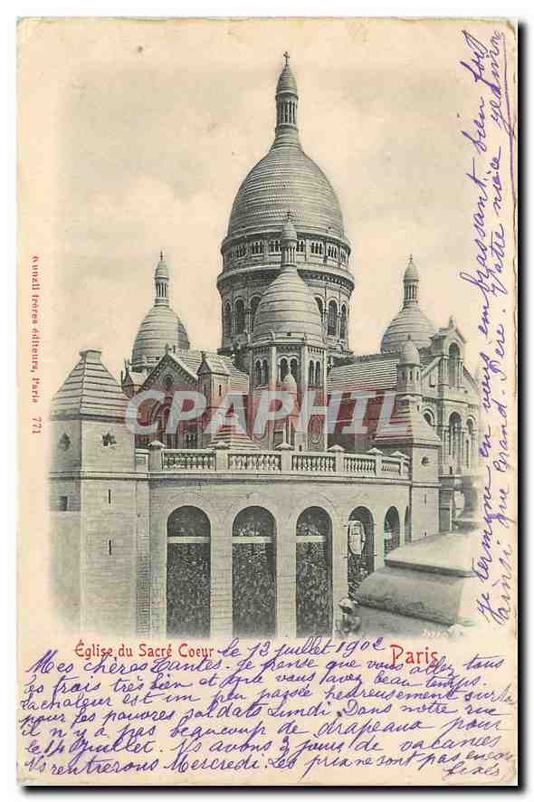 CPA Eglise du Sacre Coeur Paris 