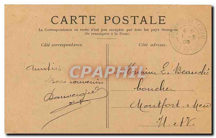 CPA Paris La Conciergerie  — Rückseite