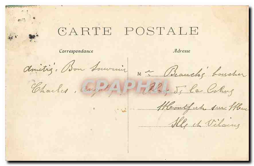 CPA Paris L'Hotel de Ville  — Rückseite