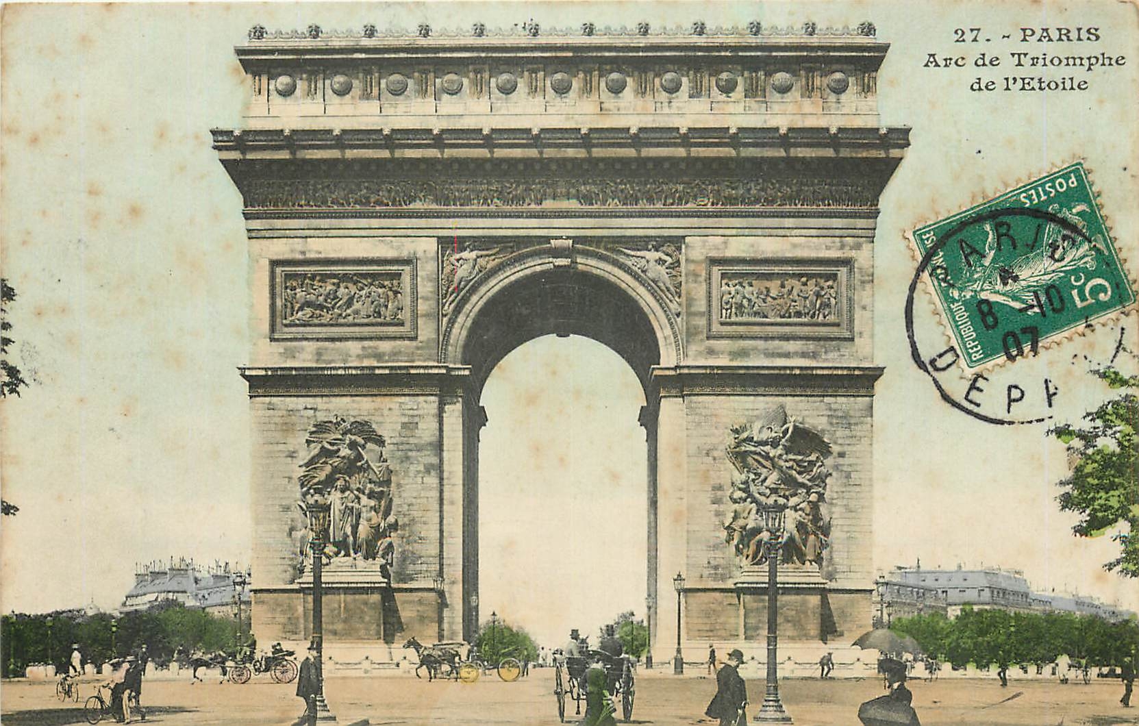 CPA Paris Arc de Triomphe de l'Etoile 