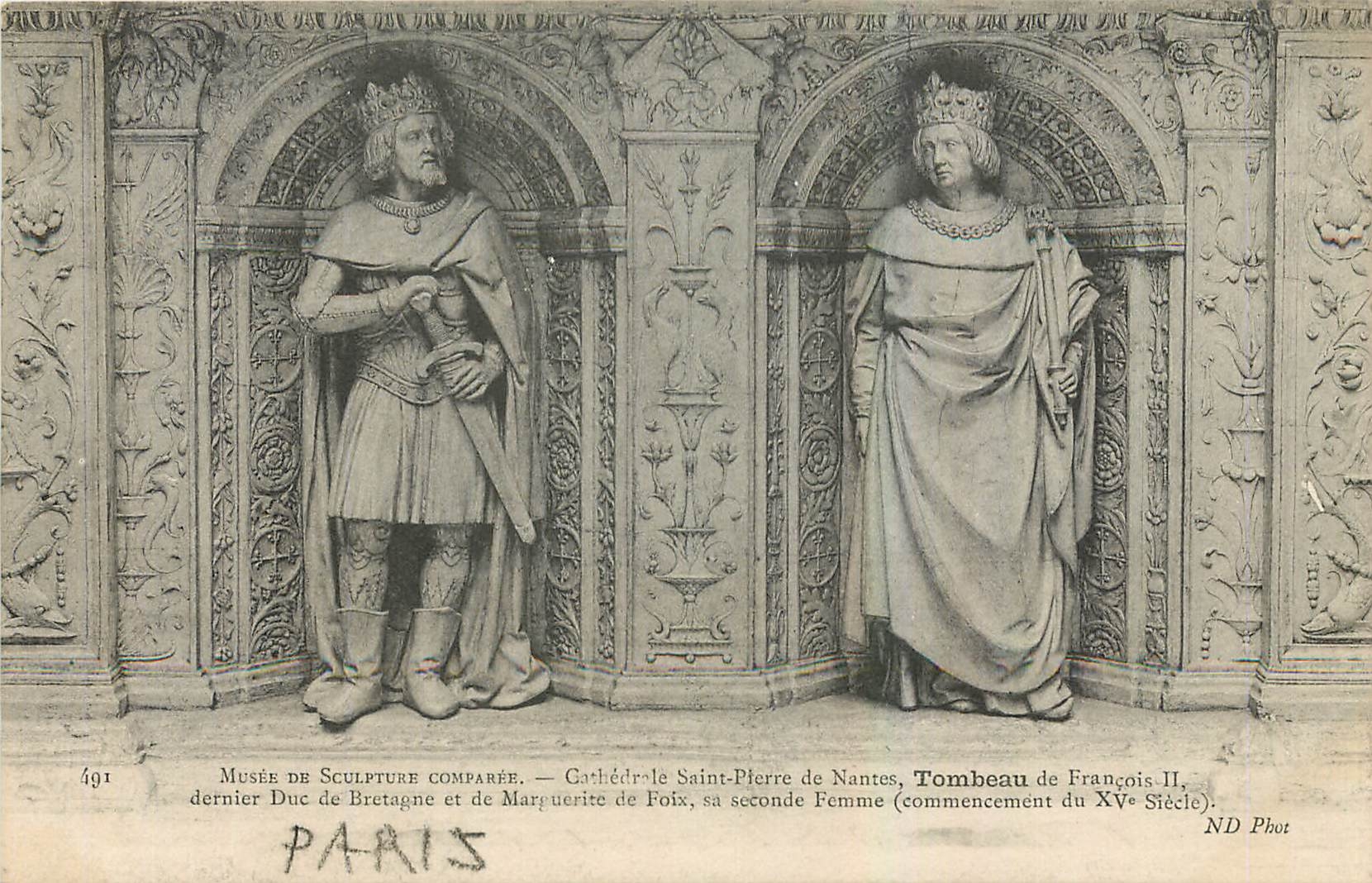 CPA Musee de sculpture comparee Cathedrale Saint Pierre de Nantes Tombeau de Francois II 