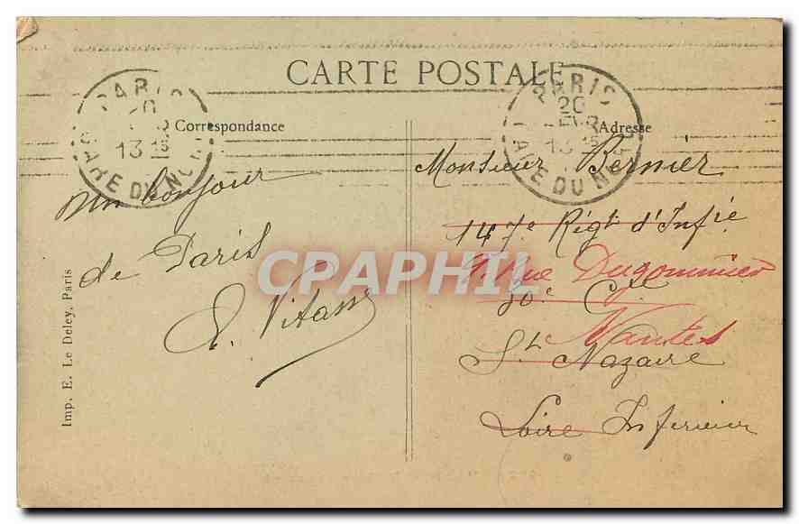 CPA Paris Buttes Chaumont  — Rückseite