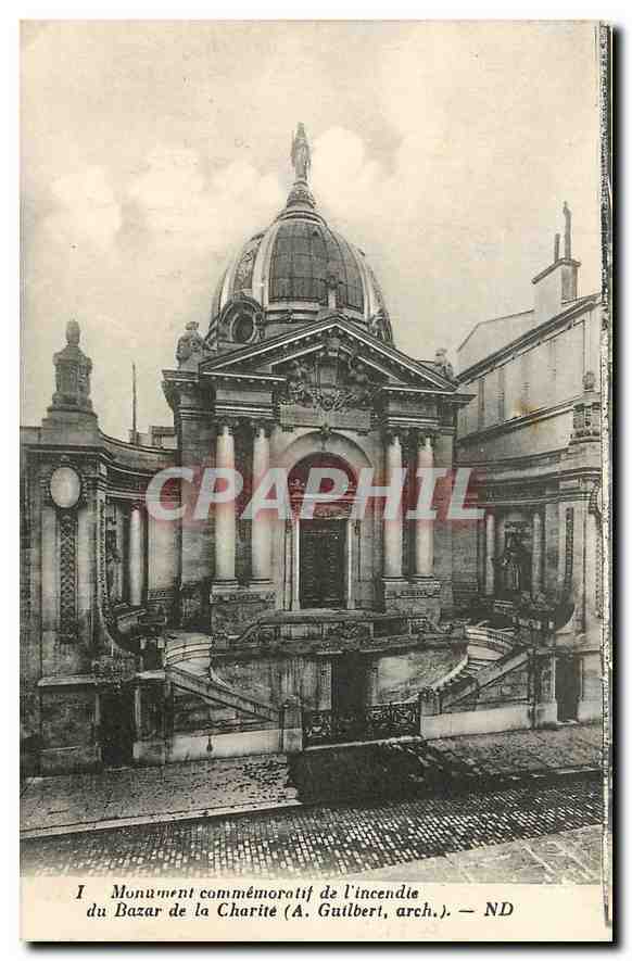 CPA Monument commemoratif de l'incendie du Bazar de la Charite 