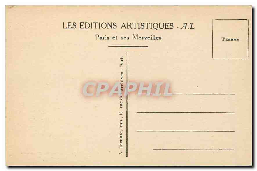 CPA Paris Tombeau de Napoleon  — Rückseite